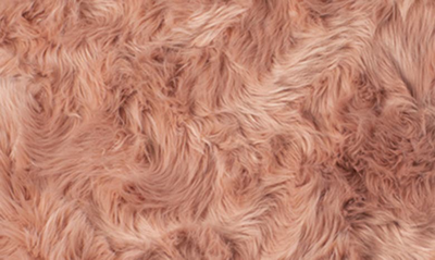 Shop Luxe Arlington Circular Faux Fur Rug In Dusty Rose