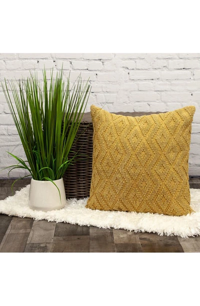 Shop Parkland Collection Sorrel Hand-woven Accent Pillow In Mustard Yellow