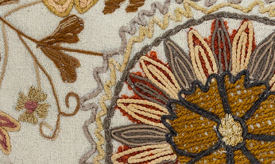 Parkland Collection Hand-embroidered Maggie Accent Pillow In Beige