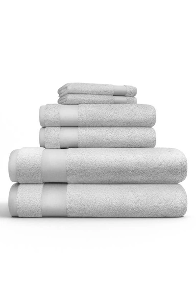 Shop Homespun Ultrasoft Cotton Towel Set In Light Gray