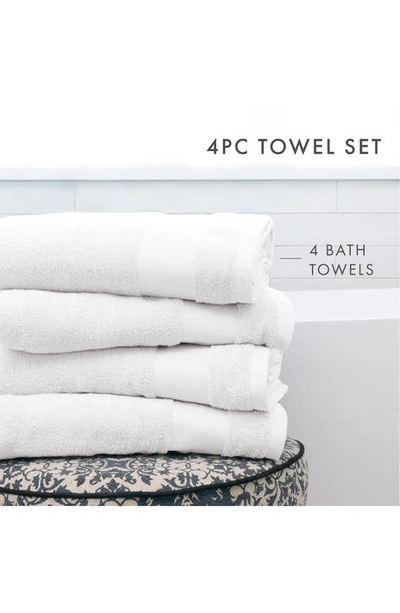 Homespun Ultrasoft Cotton Towel Set In White