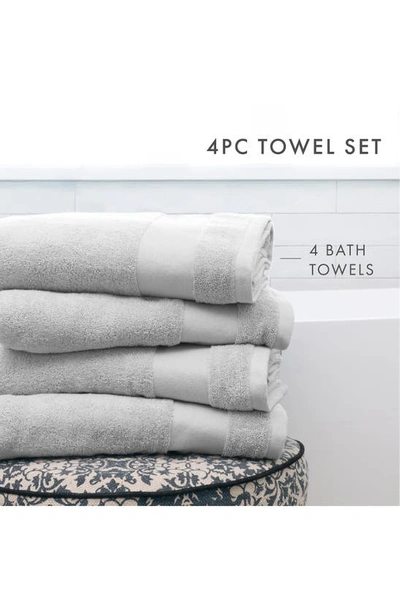 Shop Homespun Ultrasoft Cotton Towel Set In Light Gray