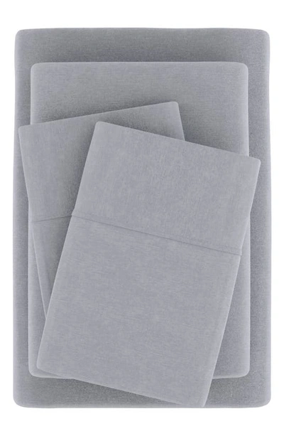 Shop Homespun Luxury 4-piece Rayon & Linen Blend Bed Sheet Set In Gray