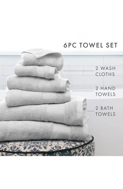 Homespun Ultrasoft Cotton Towel Set In Light Gray