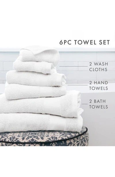 Homespun Ultrasoft Cotton Towel Set In White