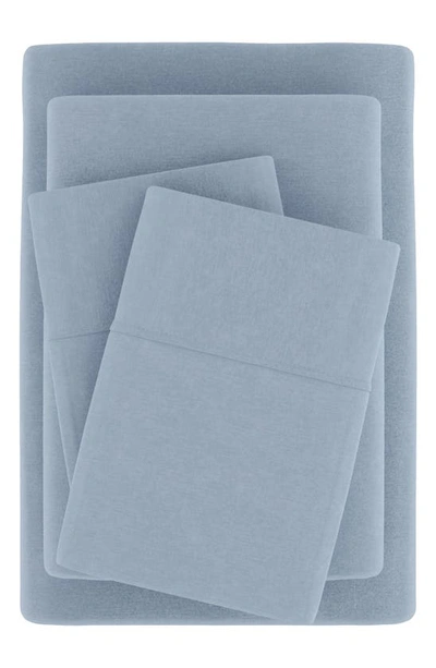 Shop Homespun Luxury 4-piece Rayon & Linen Blend Bed Sheet Set In Light Blue