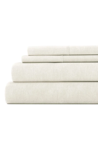 Homespun Luxury 4-piece Rayon & Linen Blend Bed Sheet Set In Natural