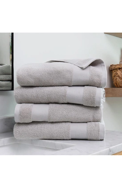 Shop Homespun Ultrasoft Cotton Towel Set In Light Gray