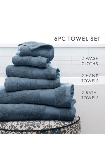 Shop Homespun Ultrasoft Cotton Towel Set In Light Blue