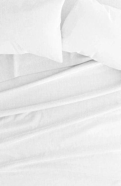 Homespun Luxury 4-piece Rayon & Linen Blend Bed Sheet Set In White