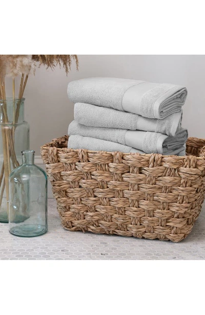 Shop Homespun Ultrasoft Cotton Towel Set In Light Gray