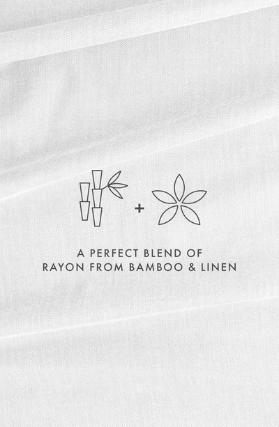Homespun Luxury 4-piece Rayon & Linen Blend Bed Sheet Set In White