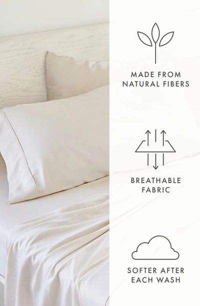 Shop Homespun Luxury 4-piece Rayon & Linen Blend Bed Sheet Set In Natural
