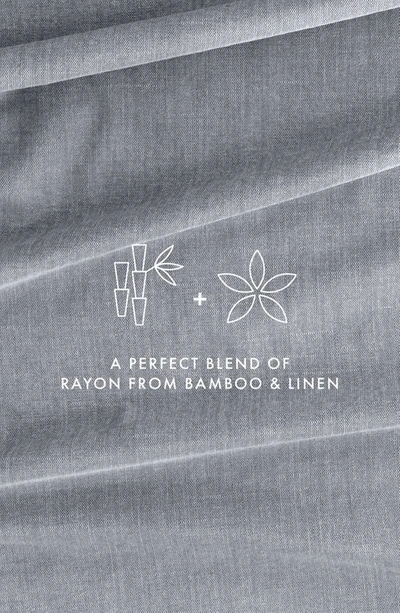 Shop Homespun Luxury 4-piece Rayon & Linen Blend Bed Sheet Set In Gray