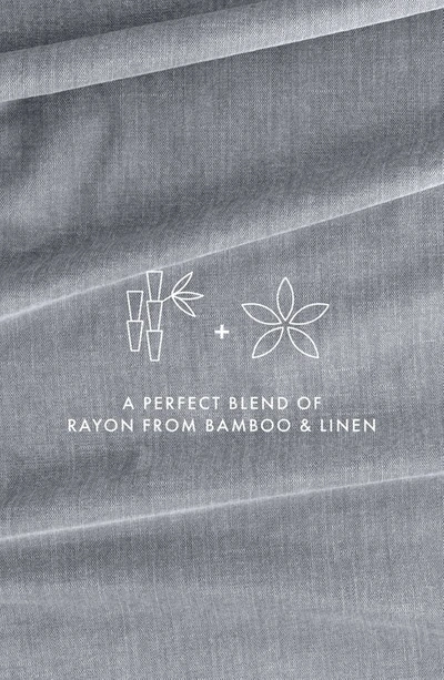 Homespun Luxury 4-piece Rayon & Linen Blend Bed Sheet Set In Gray
