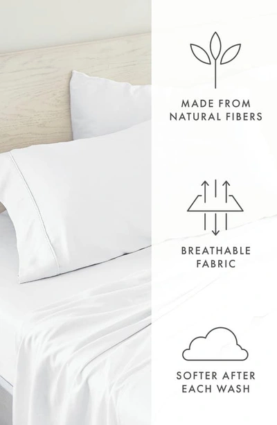 Shop Homespun Luxury 4-piece Rayon & Linen Blend Bed Sheet Set In White
