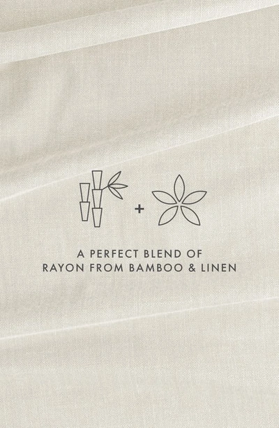 Shop Homespun Luxury 4-piece Rayon & Linen Blend Bed Sheet Set In Natural