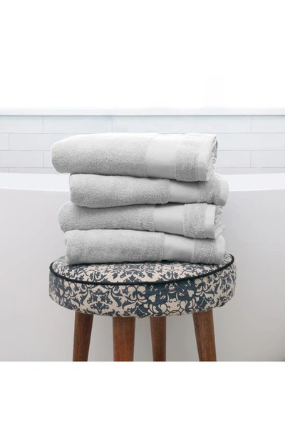 Shop Homespun Ultrasoft Cotton Towel Set In Light Gray