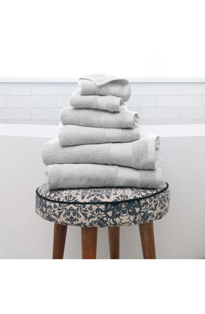 Homespun Ultrasoft Cotton Towel Set In Light Gray