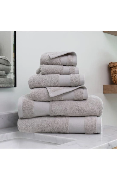 Shop Homespun Ultrasoft Cotton Towel Set In Light Gray