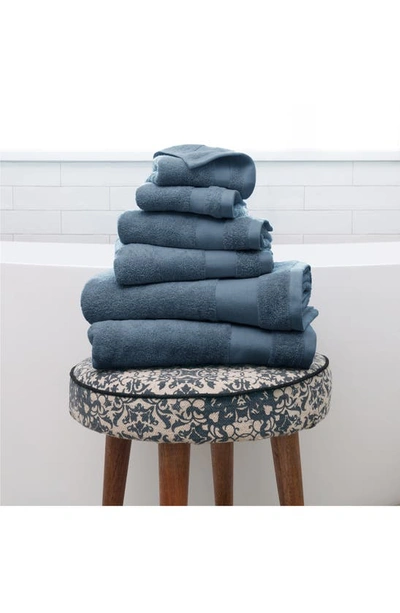 Shop Homespun Ultrasoft Cotton Towel Set In Light Blue