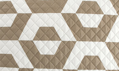 Shop Chic Arthur Geo Print 7-piece Quilted Comforter Set In Beige