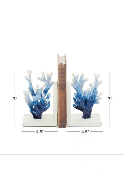 Shop Willow Row Blue Metal Ombré Coral Bookend