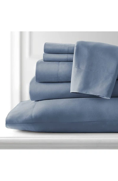 Southshore Fine Linens Southshore Essentials Double Brushed 100 Gsm Sheet Set In Denim Blue