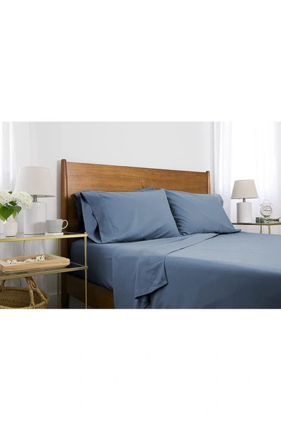 Southshore Fine Linens Southshore Essentials Double Brushed 100 Gsm Sheet Set In Denim Blue