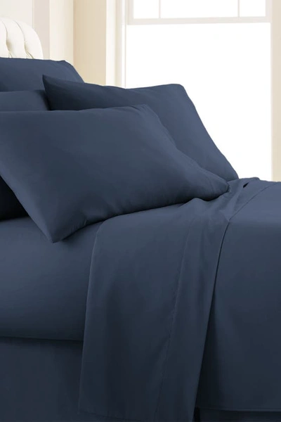 Southshore Fine Linens Southshore Essentials Double Brushed 100 Gsm Sheet Set In Navy Blue