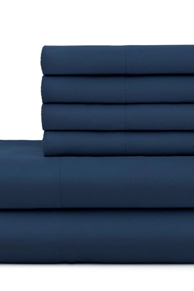 Southshore Fine Linens Southshore Essentials Double Brushed 100 Gsm Sheet Set In Navy Blue