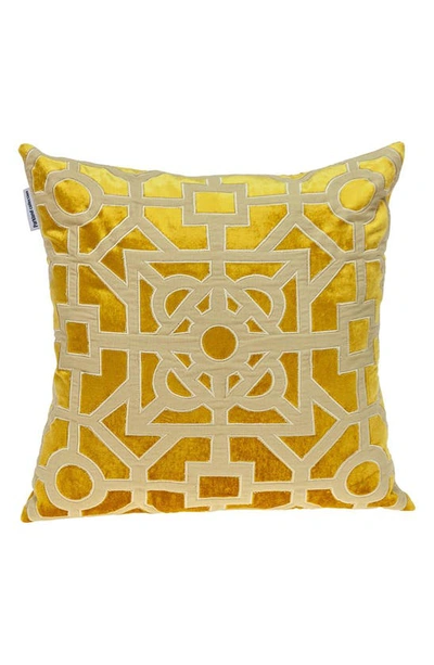 Shop Parkland Collection Hazel Geometric Accent Pillow In Mustard Yellow