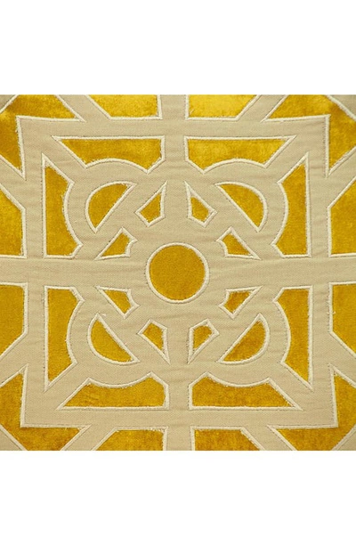 Parkland Collection Hazel Geometric Accent Pillow In Mustard Yellow
