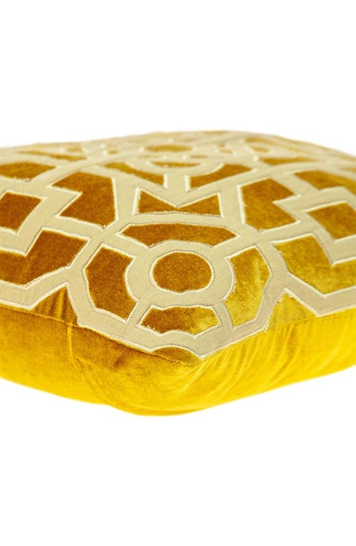 Parkland Collection Hazel Geometric Accent Pillow In Mustard Yellow