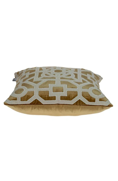 Parkland Collection Hazel Geometric Accent Pillow In Bright Gold