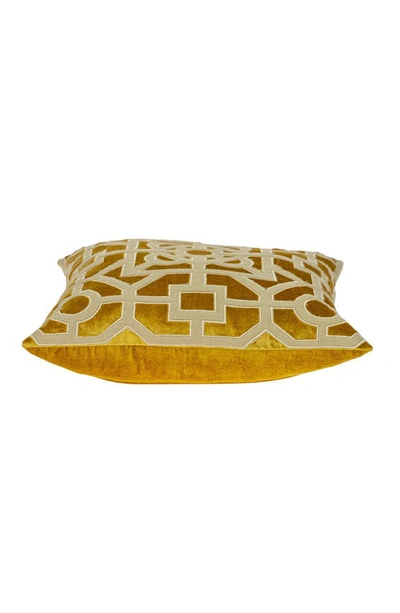 Parkland Collection Hazel Geometric Accent Pillow In Mustard Yellow