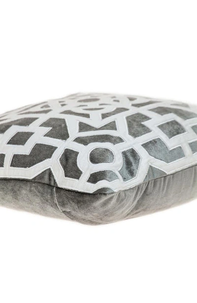 Parkland Collection Hazel Geometric Accent Pillow In Gray