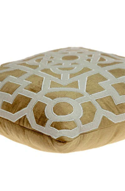 Parkland Collection Hazel Geometric Accent Pillow In Bright Gold