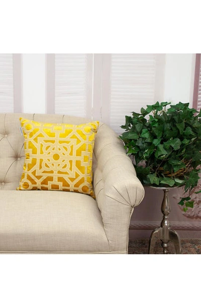 Parkland Collection Hazel Geometric Accent Pillow In Mustard Yellow