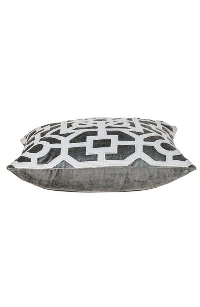 Parkland Collection Hazel Geometric Accent Pillow In Gray