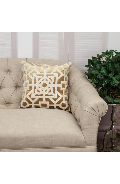 Parkland Collection Hazel Geometric Accent Pillow In Bright Gold