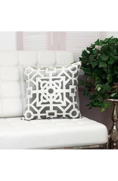 Parkland Collection Hazel Geometric Accent Pillow In Gray