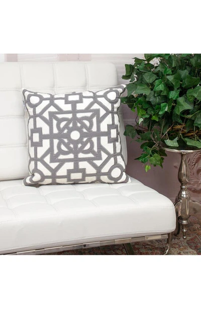 Parkland Collection Hazel Geometric Accent Pillow In White