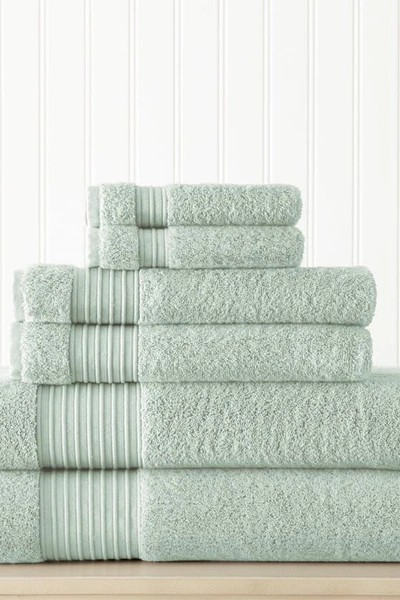 Shop Modern Threads 6-piece Turkish Cotton Towel Set In Aqua