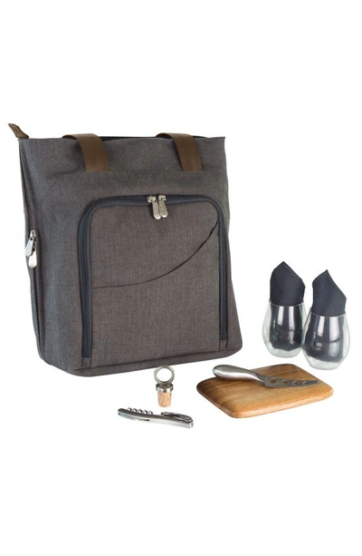 Legacy A Picnic Time Brand Legacy Sonoma Wine Tote In Grey