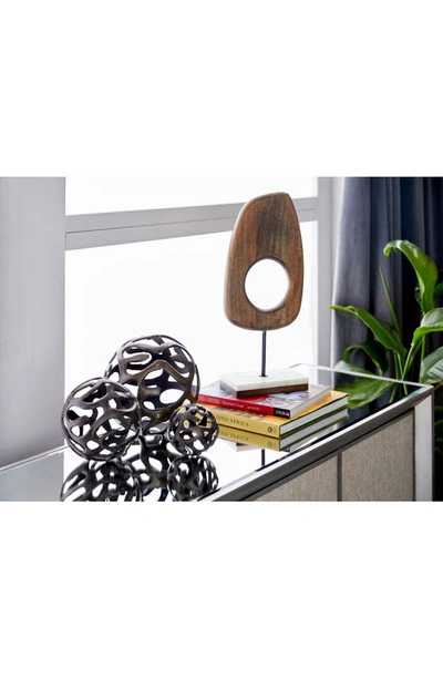 Vivian Lune Home Cutout Metal Ball Decoration 3-piece Set In Brass