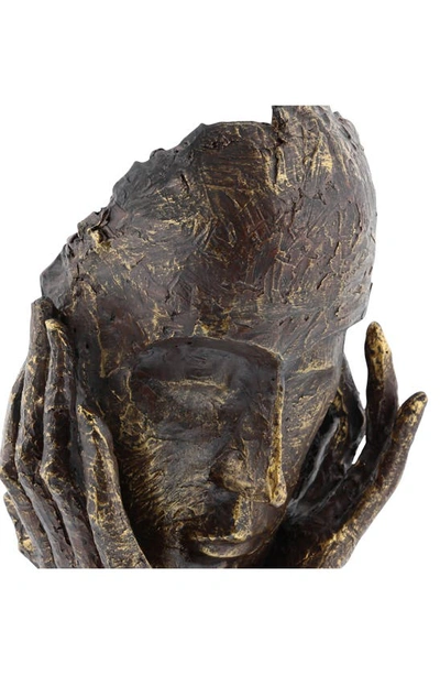 Shop Willow Row Brown Polystone Thinker Mask Sculpture
