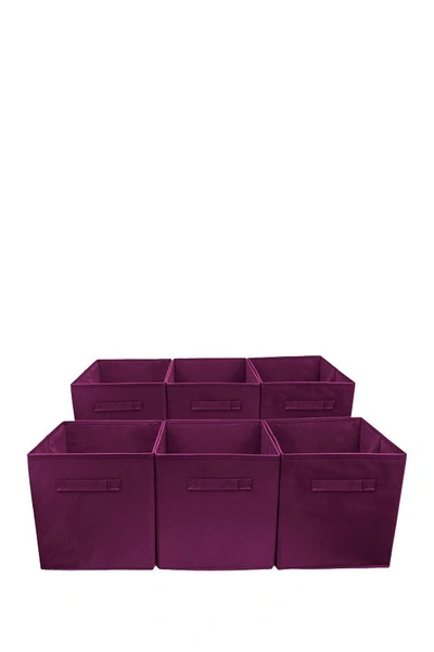 Sorbus Purple Foldable Storage Cube Basket Bin In Purple