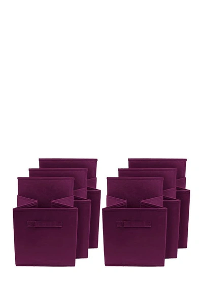 Sorbus Purple Foldable Storage Cube Basket Bin In Purple