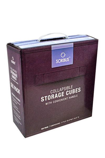 Sorbus Purple Foldable Storage Cube Basket Bin In Purple